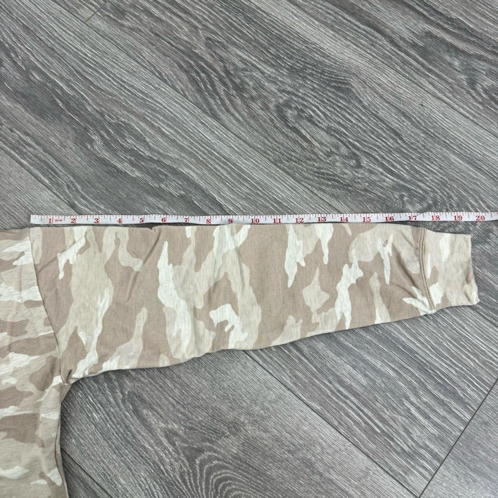 ATHLETA Studio To Street Printed Sweatshirt SM Camo Lux Oatmeal Heather - Picture 11 of 13